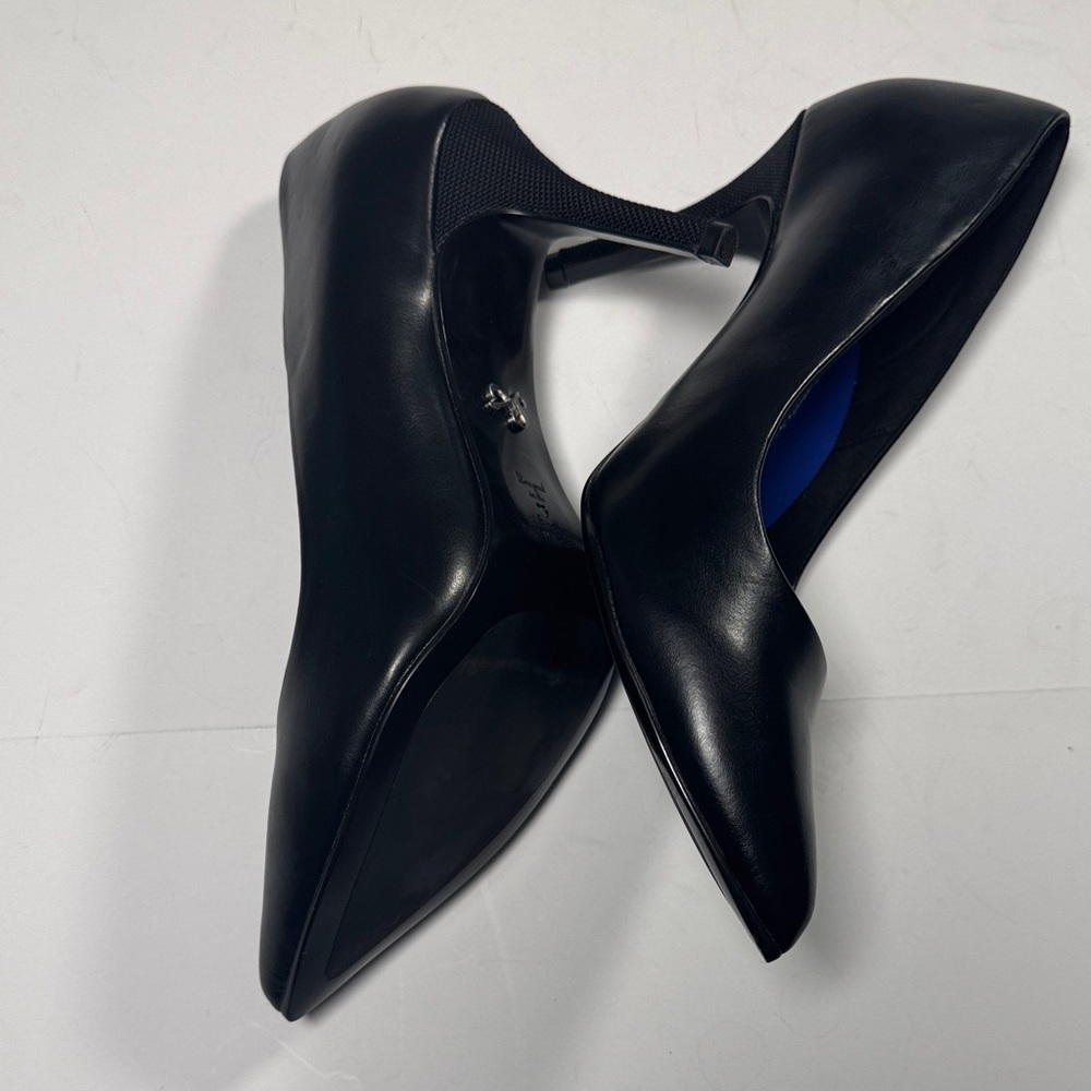 Antonia Saint size 10 Black Leather elegant Pumps Heels - Picture 6 of 9